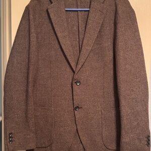 Uniqlo Brown Wool Blazer Jacket Men's Medium M Contemporary